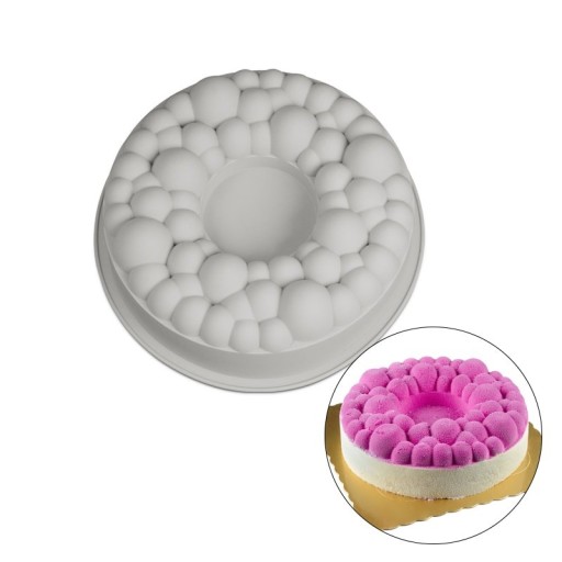 Siliconen cakevorm met bubbels