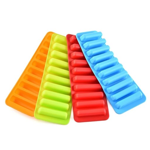 Siliconen ijsvorm 25×9×7,5 cm Creatieve vingervorm met 10 roosters Siliconen van voedingskwaliteit voor gebruik met ijs, pudding, chocolade en repen