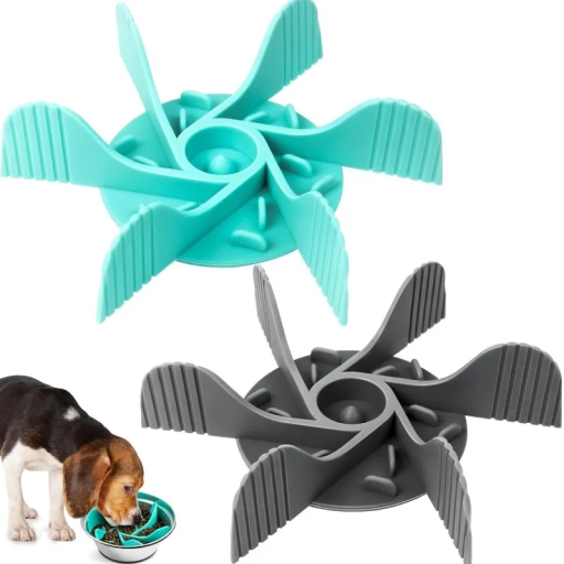 Siliconen inzet voor dierenbak 18 cm met zuignappen Trage voeding voor honden en katten Tegen haptong Antislip basis Eenvoudig te reinigen