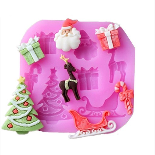 Siliconen mal kerstmotieven