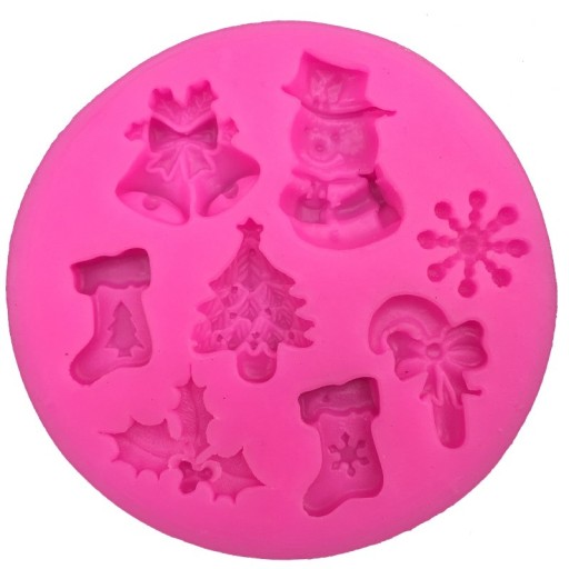 Siliconen mal met kerstpatronen