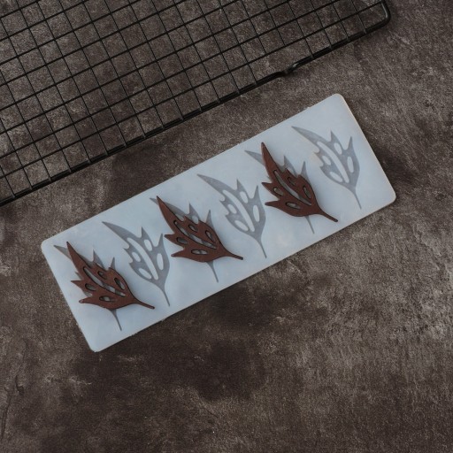 Siliconen mal voor chocoladeblaadjes