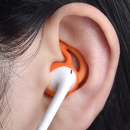 Siliconen oordopjes met haakjes voor Apple-koptelefoons, 2 paar
