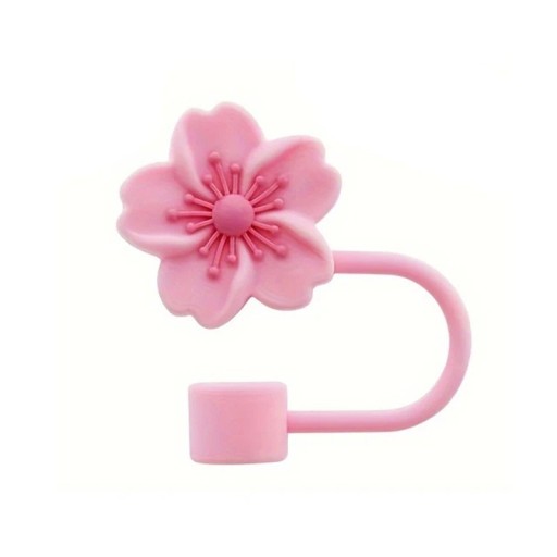 Siliconen rietjeshoes Bloem Stanley Cup 2,79 x 1 cm Beschermend rietjehoes Decoratieve dop Siliconen stop Reserveonderdeel