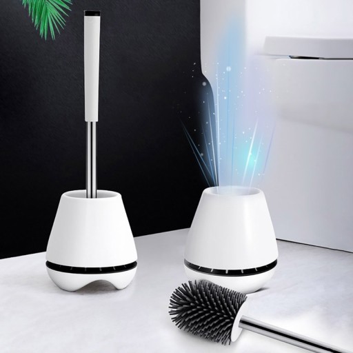 Siliconen toiletborstel met houder