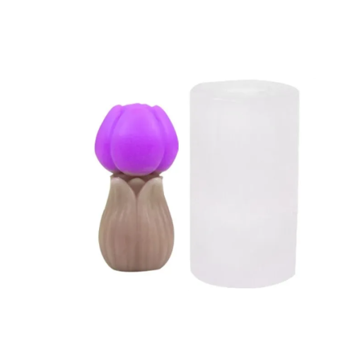 Silikon forma szappan készítéséhez 9,2 x 5,5 cm Tulipán virág Kézi szappankészítés Gyertyák Gyanta DIY öntés