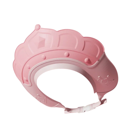 Silikon-Haarwaschkappe in Kronenform für Kinder und Neugeborene. Augenschutz beim Baden. Größenverstellbar.