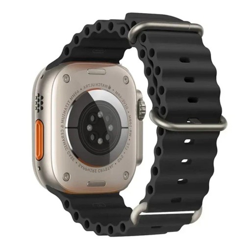 Silikon szíj 42 mm 44 mm 45 mm 49 mm az Apple Watch-hoz Vízálló szíj titáncsattal Állítható hurok és több pozíciós zár