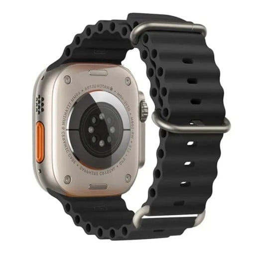 Silikon szíj 46 mm az Apple Watch S10-hez Vízálló szíj titán csattal Állítható hurok és több pozíciós zár