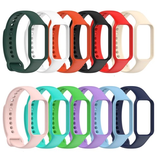 Silikonband 16,3 mm för Xiaomi Smart Band 8 Active och Redmi Band 2 Bekväm justerbar silikonrem med medelhårdhet och behaglig bärbarhet