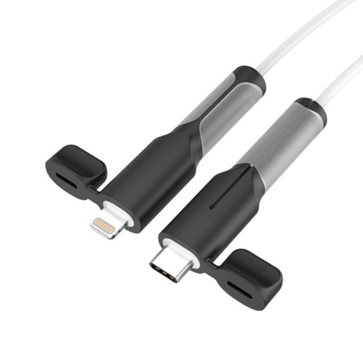 Silikonbeskyttelse af kabel mod brud Beskyttende sleeve til kabel Type C til Lightning Forlængelse af levetiden for iPhone enheder