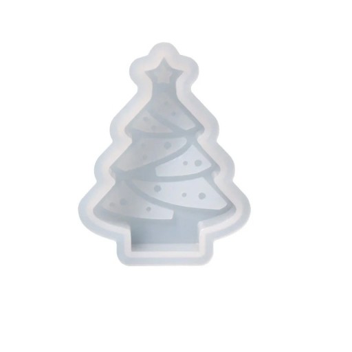 Silikone julelysform - træ 7,5 x 5,5 cm