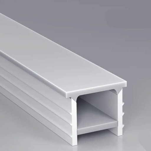 Σιλικόνη LED προφίλ 14 x 14 mm Λευκό χείλος 18 mm Μήκος 1 m Ευέλικτο Με διαχύτη Ενσωματωμένη εγκατάσταση σε αυλάκι Για LED ταινία Χωρίς LED ταινία