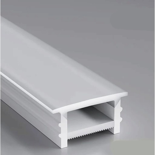 Σιλικόνη LED προφίλ 16 x 10 mm Λευκό περίγραμμα 20 mm Μήκος 1 m Ευλύγιστο Με διαχυτήρα Ενσωματωμένη εγκατάσταση σε αυλάκι Για LED ταινία Χωρίς LED