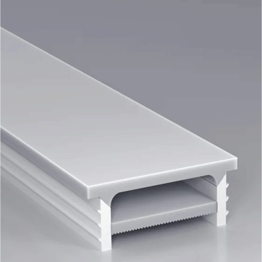 Σιλικόνη LED προφίλ 20 x 10 mm Λευκό περιθώριο 24 mm Μήκος 1 m Ευλύγιστο Με διαχύτη Ενσωματωμένη εγκατάσταση σε αυλάκι Για LED ταινία Χωρίς LED ταινία