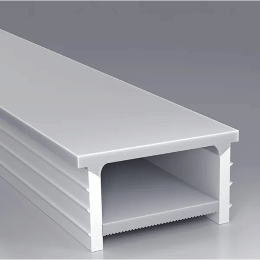 Σιλικόνη LED προφίλ 40 x 20 mm Λευκό περιθώριο 44 mm Μήκος 1 m Ευέλικτο Με διάχυτη επιφάνεια Ενσωματωμένη εγκατάσταση σε αυλάκι Για LED ταινία