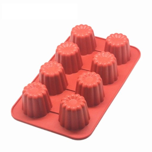 Silikonform zum Backen und für Schokolade 8 Produkte Süße und herzhafte Desserts Pralinen Backen Eis Wachsguss Antihaftbeschichtung Wiederverwendbar 285×170 mm