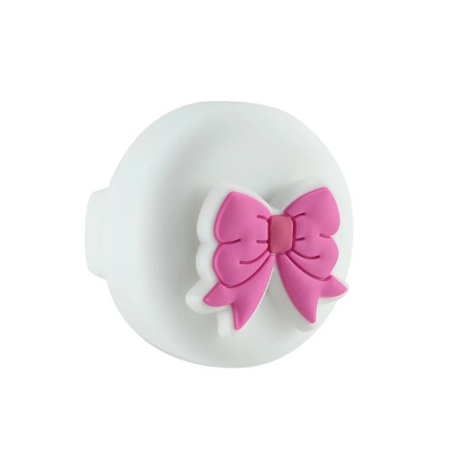 Silikonhoes voor AirTag waterdicht met roze strik voor kinderschoenveters GPS tracker accessoires beschermhoes 35x27x20mm