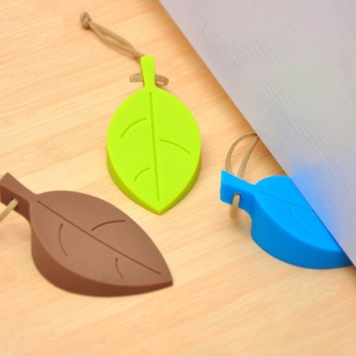Silikonová dveřní zarážka ve tvaru listu