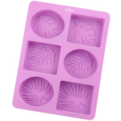 Silikonová forma 22,6 x 17,1 cm Forma s listovými motivy pro výrobu dekorací a odlitků