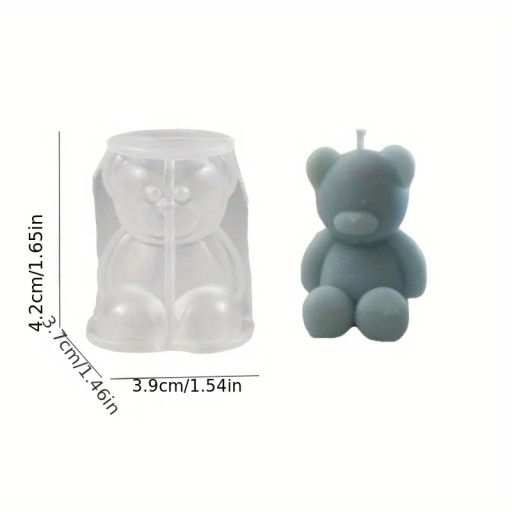 Silikonová forma na výrobu mýdla 4,2 x 3,9 cm Malý medvídek Ruční výroba mýdla Svíček Pryskyřice DIY odlévání