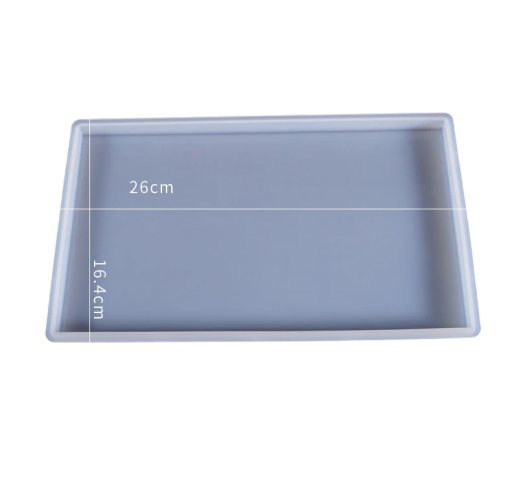 Silikonová formička na podnos pryskyřice 26 x 16,4 cm Obdélníková forma na odlitky Pryskyřicový tác Podložka Dekorace
