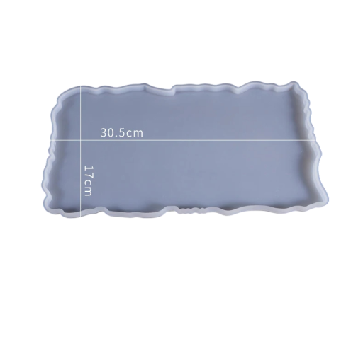 Silikonová formička na tác pryskyřice 30,5 x 17 cm Obdélníková forma na odlitky Pryskyřicový tác Podnos Dekorace
