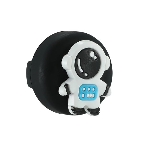 Silikónové vodotesné puzdro na AirTag čierne s astronautom pre detské šnúrky a topánky GPS tracker príslušenstvo 35x27x20mm