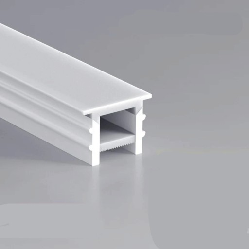 Silikónový LED profil 1 m S lemem 6 x 6 mm Ohebný S difuzorom Zápustná montáž do drážky Biely Bez LED pásku Pre lineárne osvetlenie