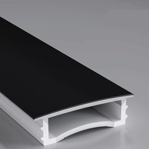 Silikónový LED profil 30 x 10 mm Čierny lem 34 mm Dĺžka 1 m Ohybný S difuzorom Zápustná montáž do drážky Pre LED pásik Bez LED pásika