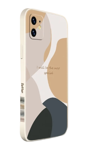Silikonowe etui z napisem „Będę najbardziej wyjątkowy” do Samsunga Galaxy A14 w kolorze brązowym