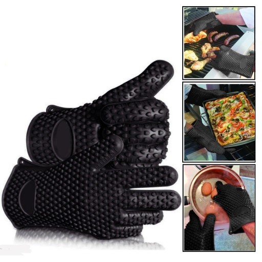 Silikonowe rękawiczki kuchenne