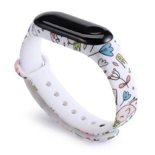 Silikonrem till Xiaomi Mi Band 3/4 med motiv