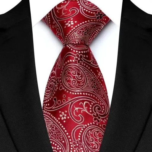 Silk Formal Tie with Floral Pattern Formal Accessory for Men 145 x 8 cm Luxury Men's Suit Tie