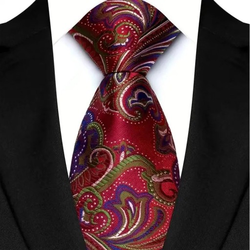 Silk Tie with Distinctive Pattern 145 x 8 cm Luxury Men's Suit Tie Elegant Social Tie Stylish Formal Accessory