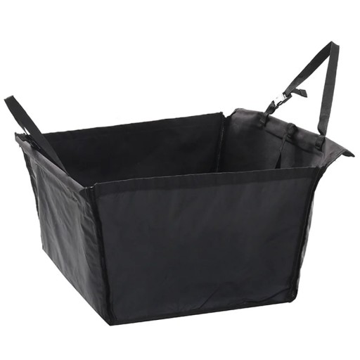 Silla de auto para mascotas 60 x 35 x 53 cm Caja protectora negra de PVC para perros y gatos con correas de sujeción
