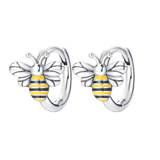 Silver Earrings 925 with a Bee For Women, Elegant Design for Weddings, Engagements, Parties and Everyday Wear