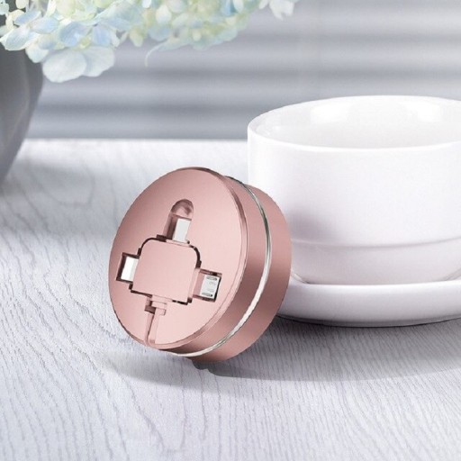 Sisäänvedettävä USB-kaapeli Lightning / Micro USB / USB-C K622