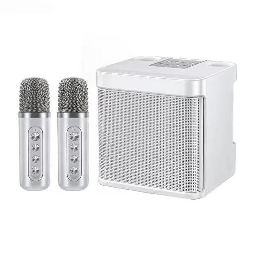 Sistema de karaoke portátil con Bluetooth y micrófono dual, altavoz HIFI de 25 W, para fiestas en casa, KTV, estéreo de graves extra, 3000 mAh, entrada AUX inalámbrica