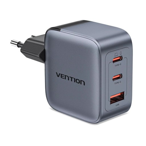 Síťová nabíječka rychlonabíjecí 70W 2x USB-C 1x USB-A PD 4.0 QC 3.0 kompaktní adaptér pro telefon tablet notebook