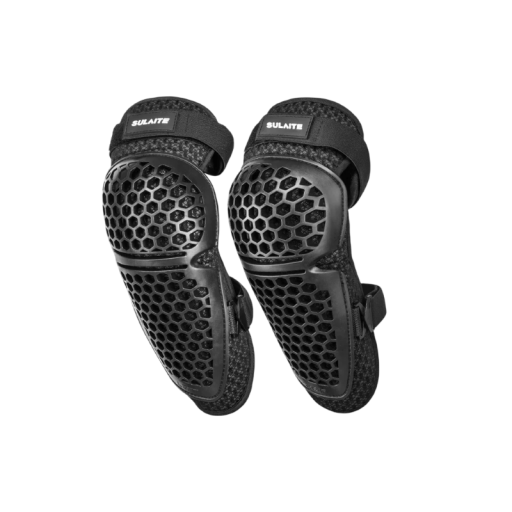 Síťované chrániče kolen na motorku 36 x 11 cm s popruhy 33 cm a 30 cm sportovní ochranné pro motokros a sjezdové ježdění