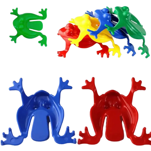 Skákacia žaba 20 ks plastová 5,5 x 5,5 cm
