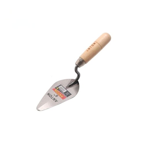 Σκαπάνη τοιχοποιίας αιχμηρή 15,2 εκ. από ανθρακούχο χάλυβα 28 εκ. μήκος ξύλινη λαβή μπεζ για εργασίες τοιχοποιίας και κατασκευών