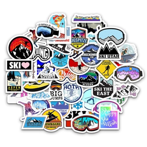 Ski Stickers 50 pcs E143