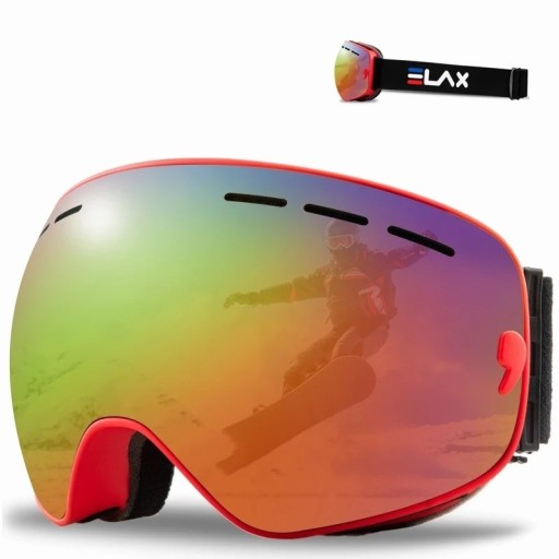 Skibril met spiegeleffect Ski- en snowboardbril met UV400-bescherming voor heren en dames Skibril voor helm anti-condens