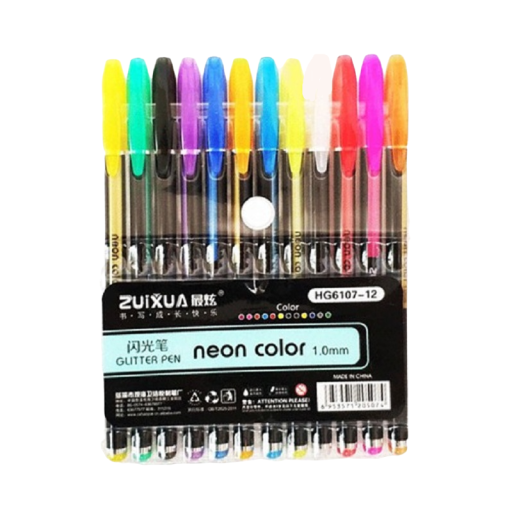 Skinnende gelpen 12 stk.