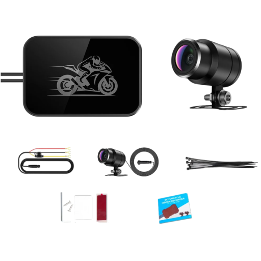 Skjult motorcykel dash kamera 2K HD DVR med WiFi vandtæt IP67 sort boks med ét kamera til optagelse af kørsel på motorcykel og scooter