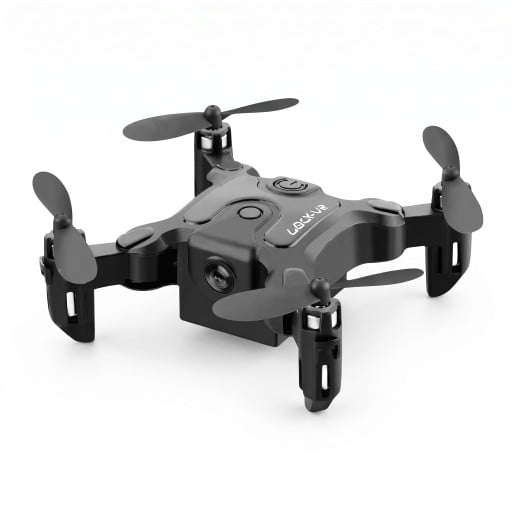 Skládací mini dron s 8K HD kamerou 9,5 x 9,5 x 3 cm Ovladač s držákem na telefon Ochranné rámy vrtulí Černý Na záběry ze vzduchu