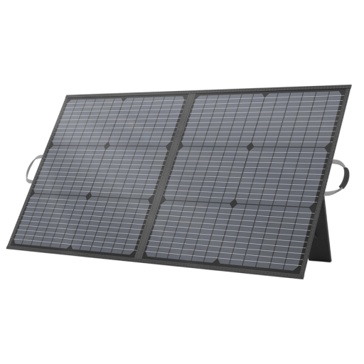 Skládací solární panel 110 W monokrystalický IP67 s nastavitelnou podpěrou černý přenosný panel pro nabíjecí stanice v terénu i na kempu