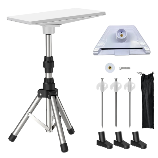 Skládací stativ pro Starlink Mini s nastavitelnou výškou a sklonem 42 x 13,5 x 10,5 cm z hliníkové slitiny stříbrný na kempování i zahradu